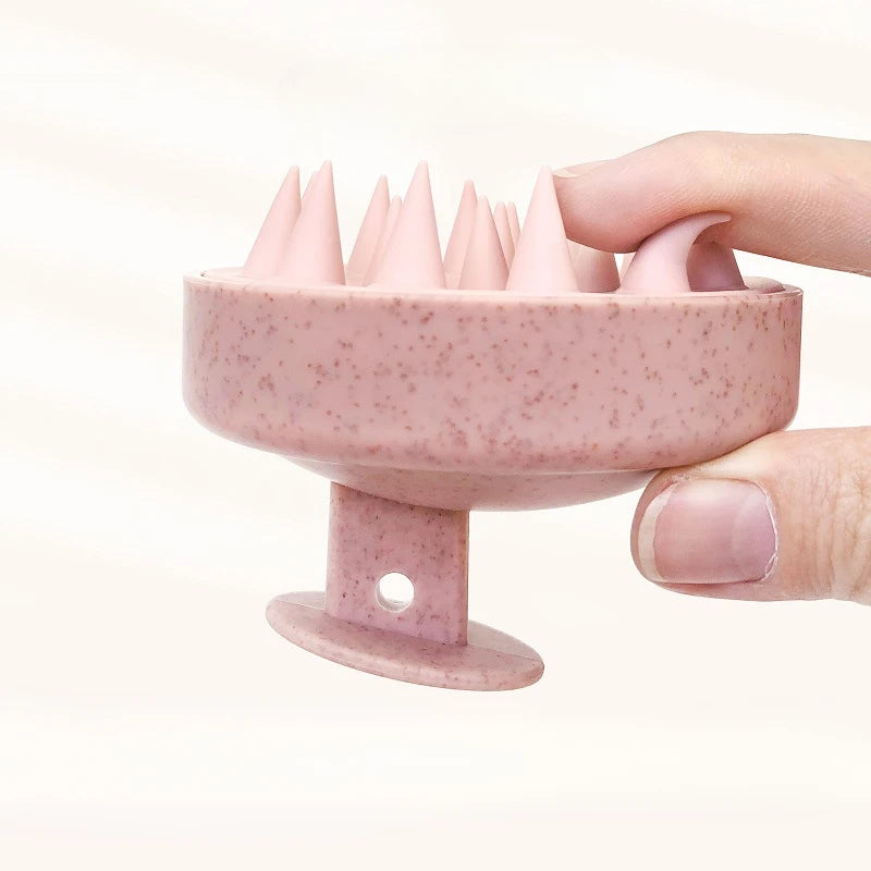 Silicone Shampoo Brush Head Scalp Massage Comb