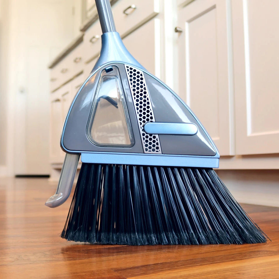 2-in-1 Cordless Sweeper with Built-in Vacuum Broom