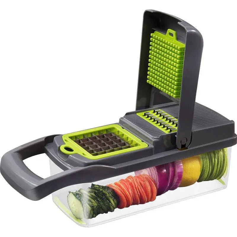 12 in 1 Vegetable Slicer & Chopper with Basket